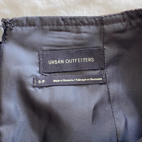 Urban Outfitters Gold metallic and Black Plaid Mini Skirt - Picture 7 of 7